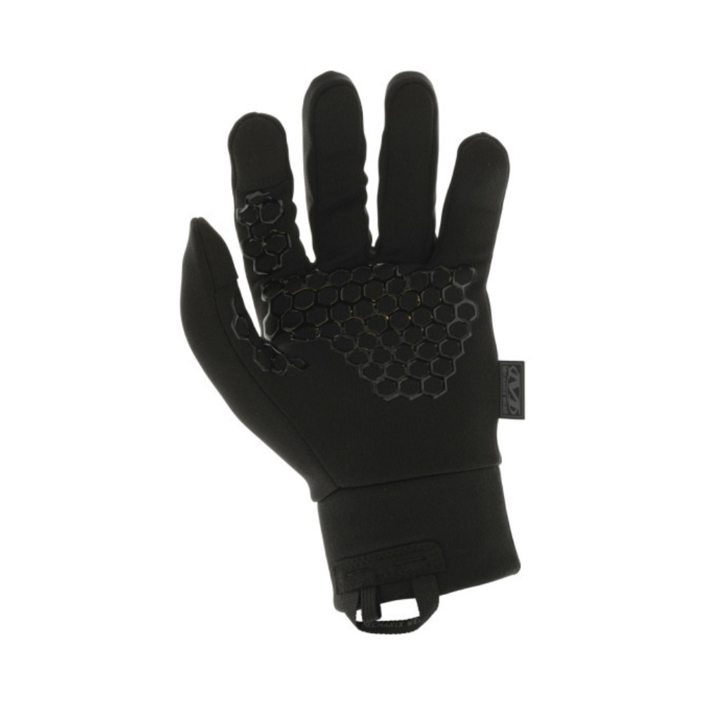 Des gants Baselayer Coldwork Mechanix légers, fins, pour temps froid, avec dessus en tissu Softshell, traitement hydrofuge, doublure micro-polaire, motif nid d’abeille en