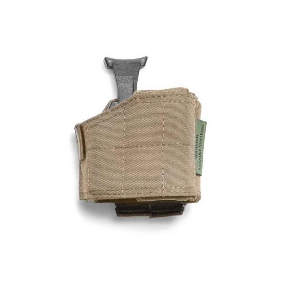 Holster universel droitier Coyote de Warrior Assault avec fixation velcro et sangles MOLLE