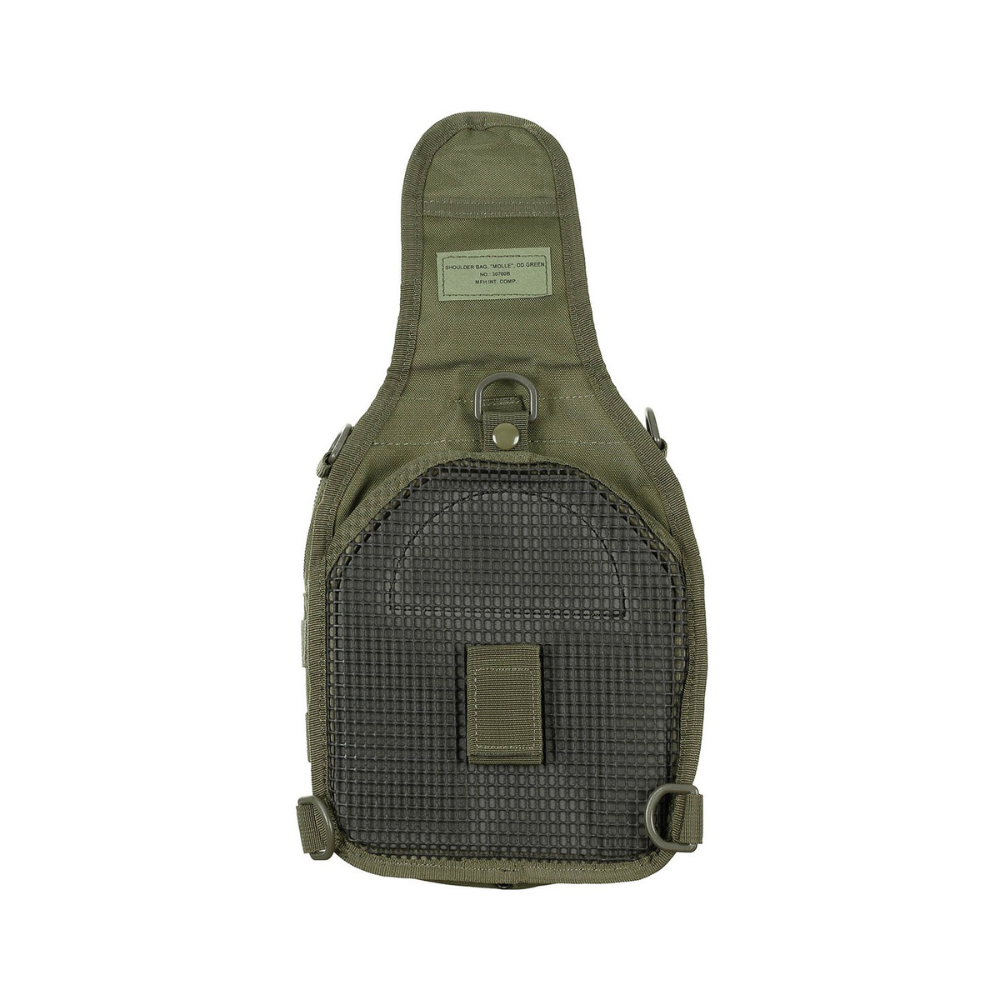 Sac bandoulière multifonction MFH Molle avec multiples compartiments, bandoulière ajustable et poignée de transport en polyester