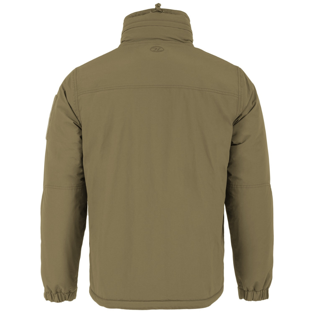 Veste d'hiver Stryker imperméable et coupe-vent en nylon de couleur verte, avec membrane entièrement imperméable et respirante, capuche réglable dissimulable et doublure intérie