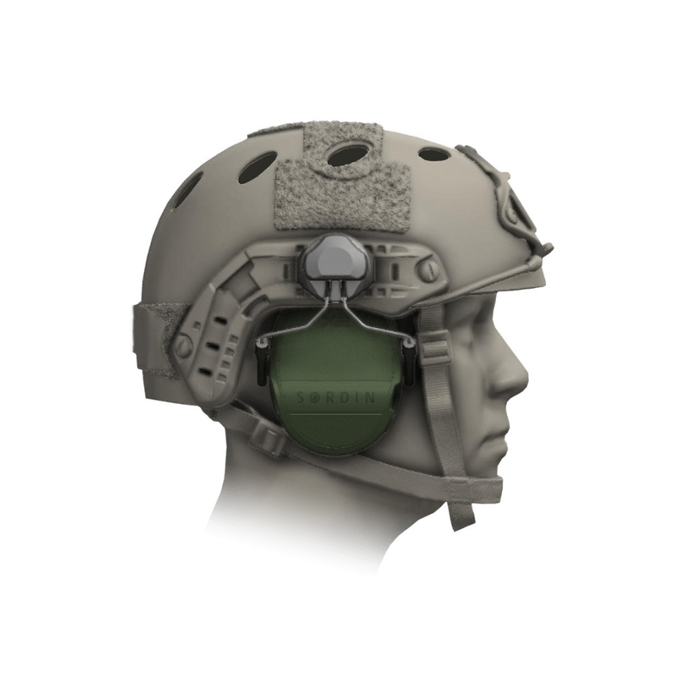 Système de fixation ARC-rail pour casque anti-bruit Sordin Suprême T2/X2 BT sur casque tactique