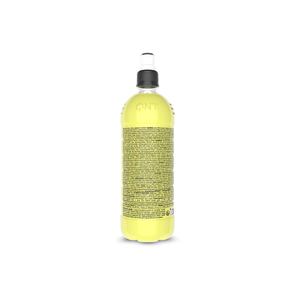 Boisson hydratante BCAA's 8000 Lemon 700ml de QNT, idéale pour la récupération musculaire et la croissance musculaire optimale, saveur citron.