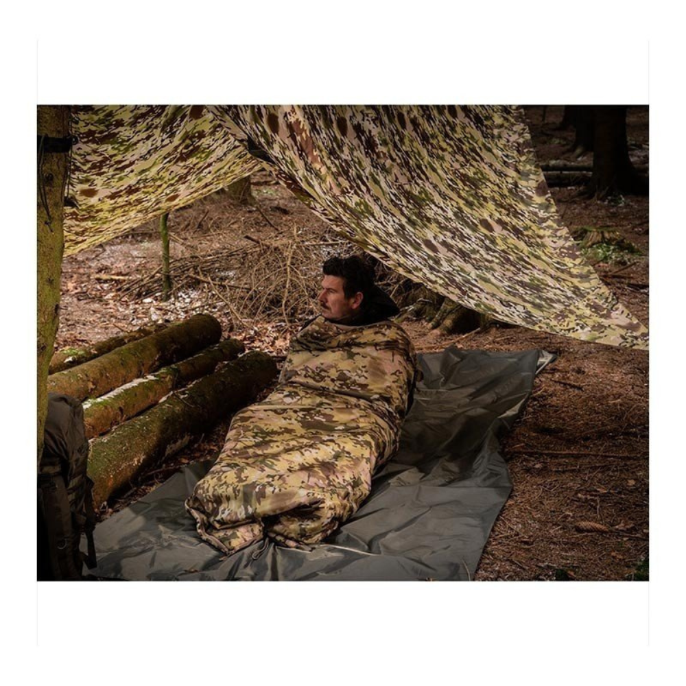 Kit complet de bâche terrain camouflage 3x3m, léger et résistant aux intempéries par Snugpak