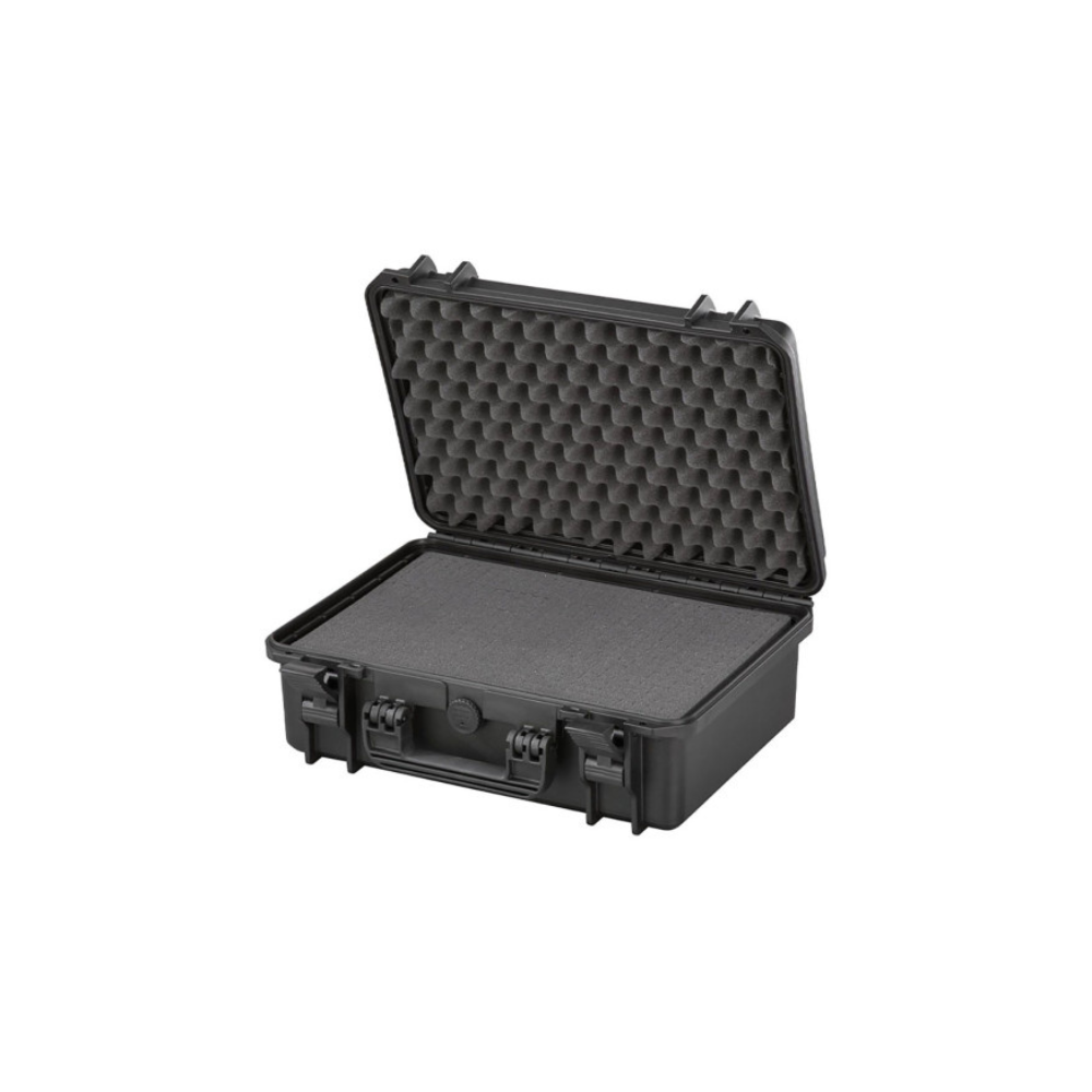 Valise de transport étanche noire MAX430S de Max Cases, légère et résistante aux chocs, idéale pour protéger les objets de grande valeur contre l'eau et la poussière.