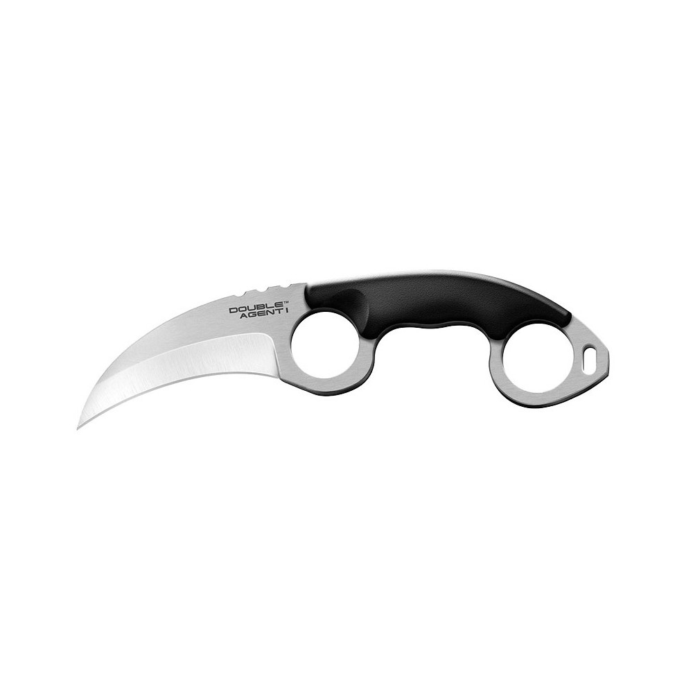 Image du couteau de cou karambit Double Agent I de Cold Steel avec poignée en grivory noir et lame en acier AUS-8 de 76mm de long, livré avec étui de type k