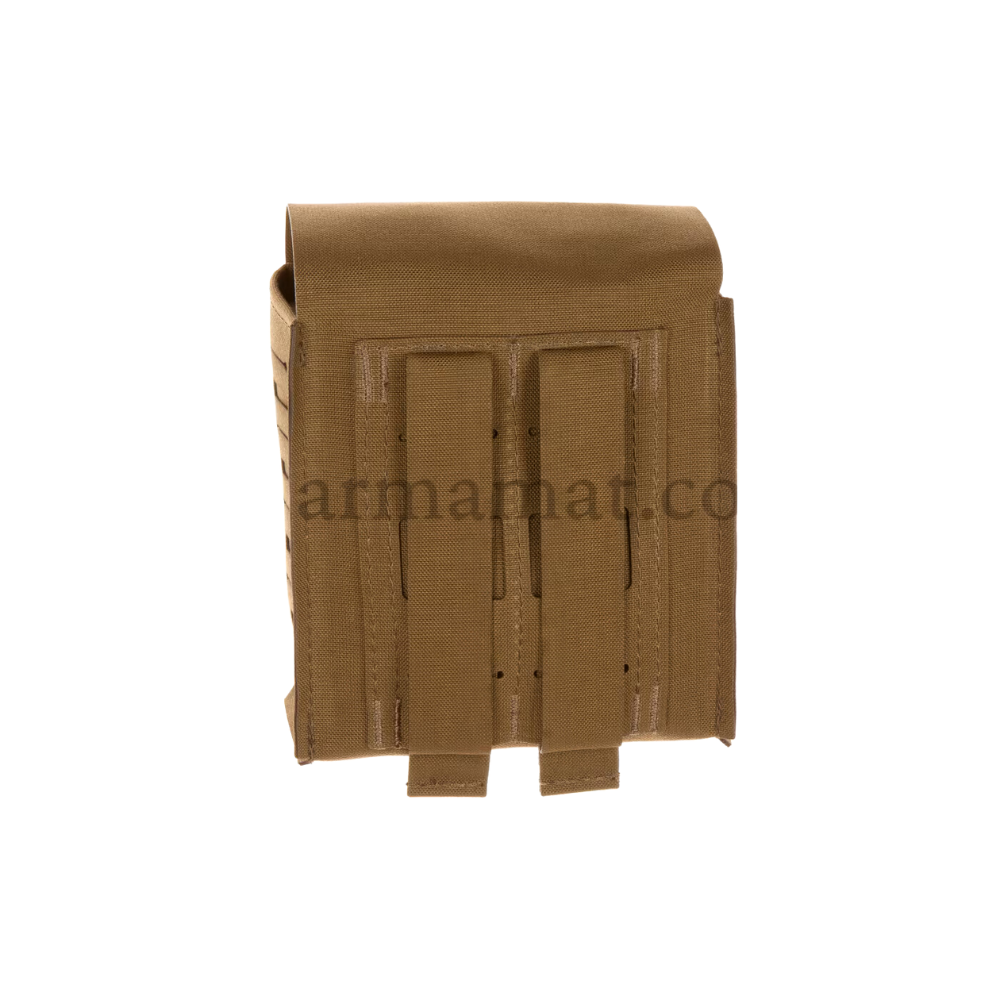 Porte chargeur Minimi SAW100 Gen II Coyote de Templar's Gear compatible avec caissons 7,62x100 et 5,56x200 avec panneaux PALS pour montage de poches additionnel