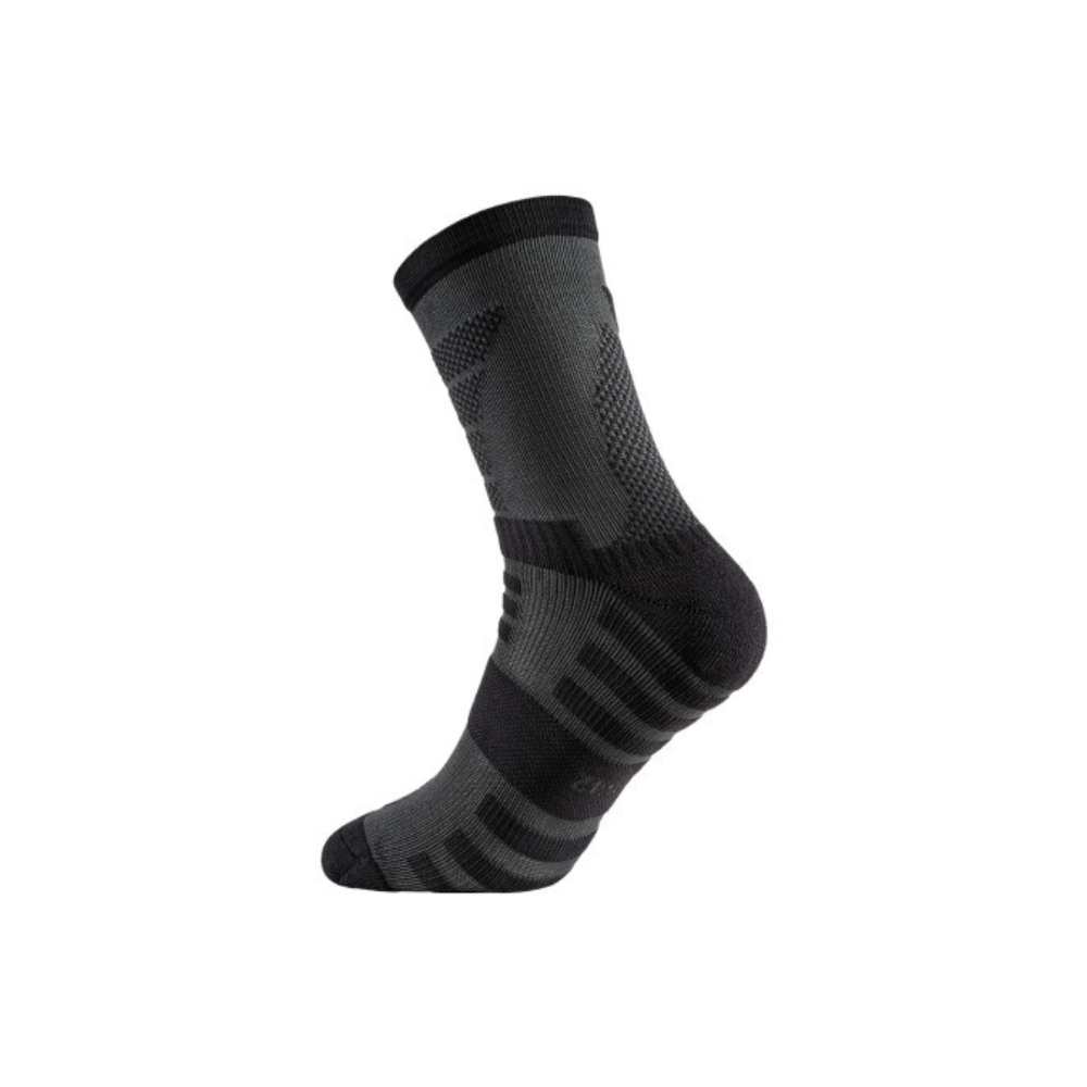 Chaussettes IMPACT 9 Summer vert olive et gris béton d'A10 Equipment, légères et thermorégulantes, idéales pour temps chaud avec confort et protection optimisés
