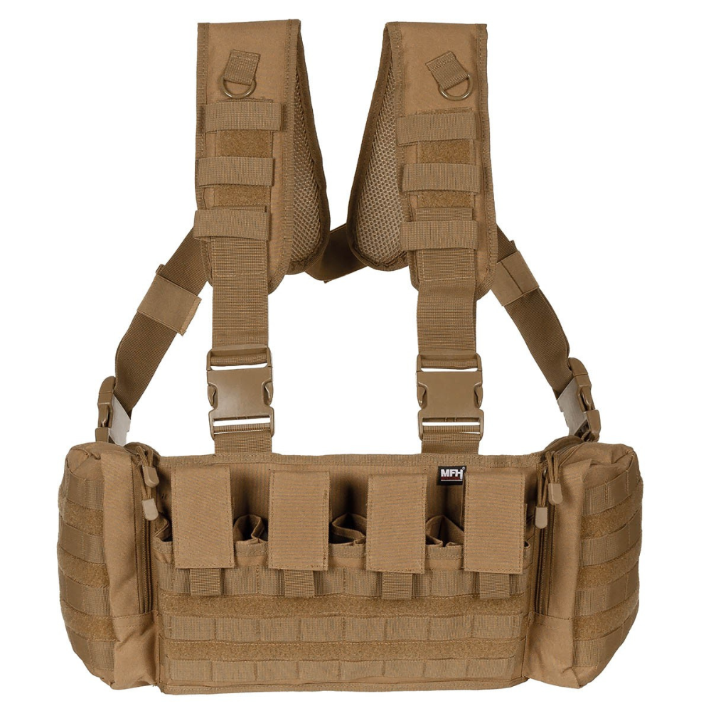 Gilet de combat tactique MFH Mission Coyote avec système modulaire et plusieurs compartiments