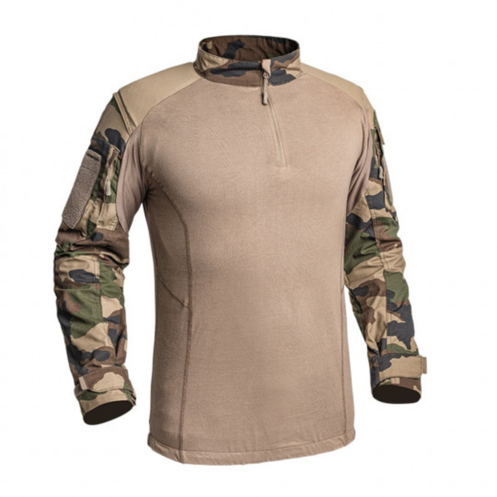 Chemise militaire UBAS Fighter V2 CAM CE d'A10 Equipment, résistante et ergonomique avec protection renforcée et fonctionnalités avancées