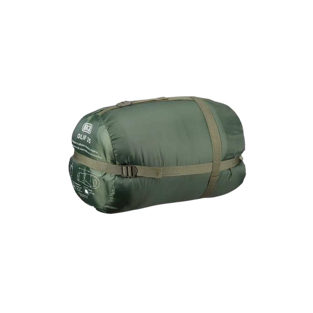 Sac de couchage DUVET HIVER OLIF 35 VERT de BCB pour températures extrêmes