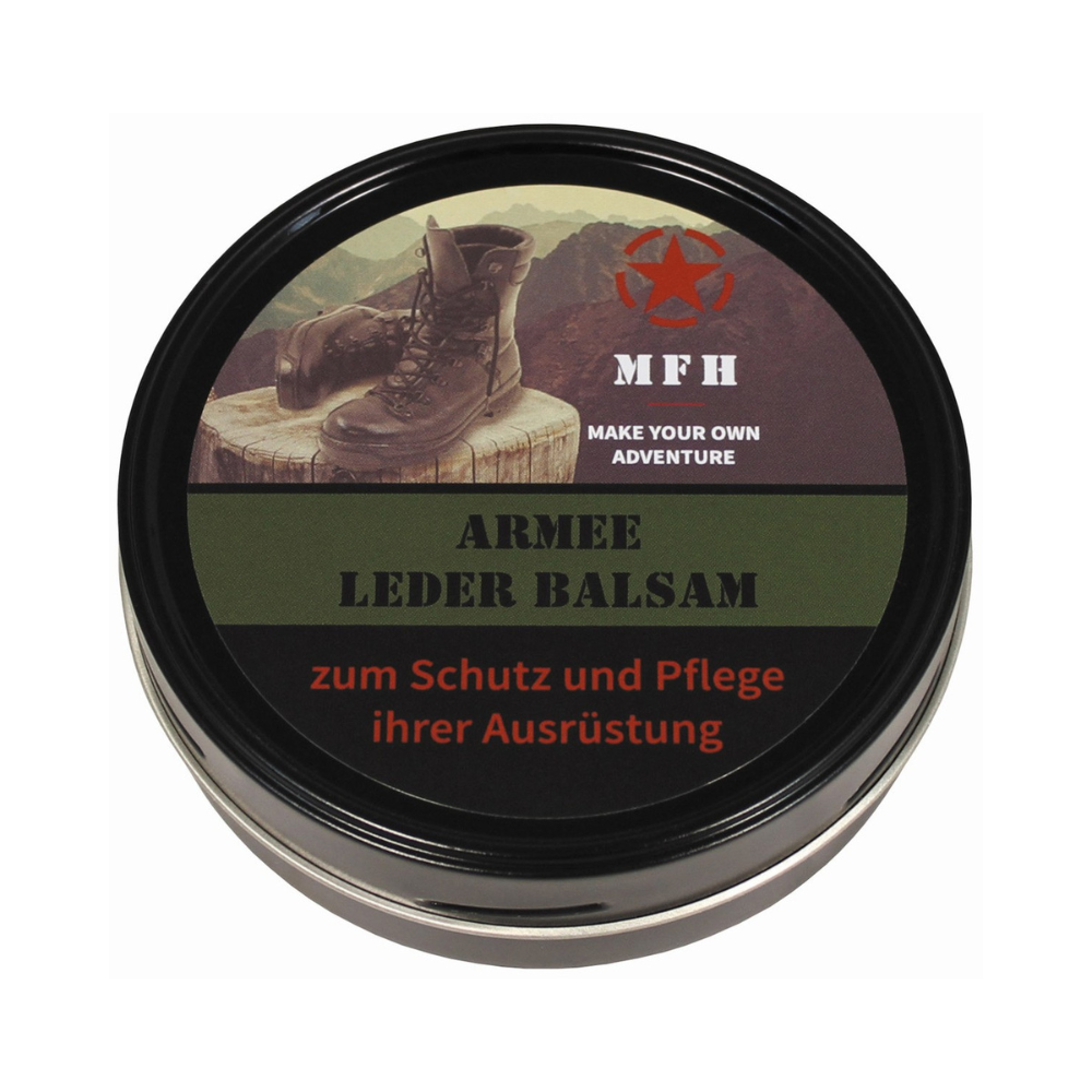 Entretien de qualité supérieure pour cuir, Balsam incolore 150ml MFH adapté à tous types de cuir et membranes respirantes, hydrofuge
