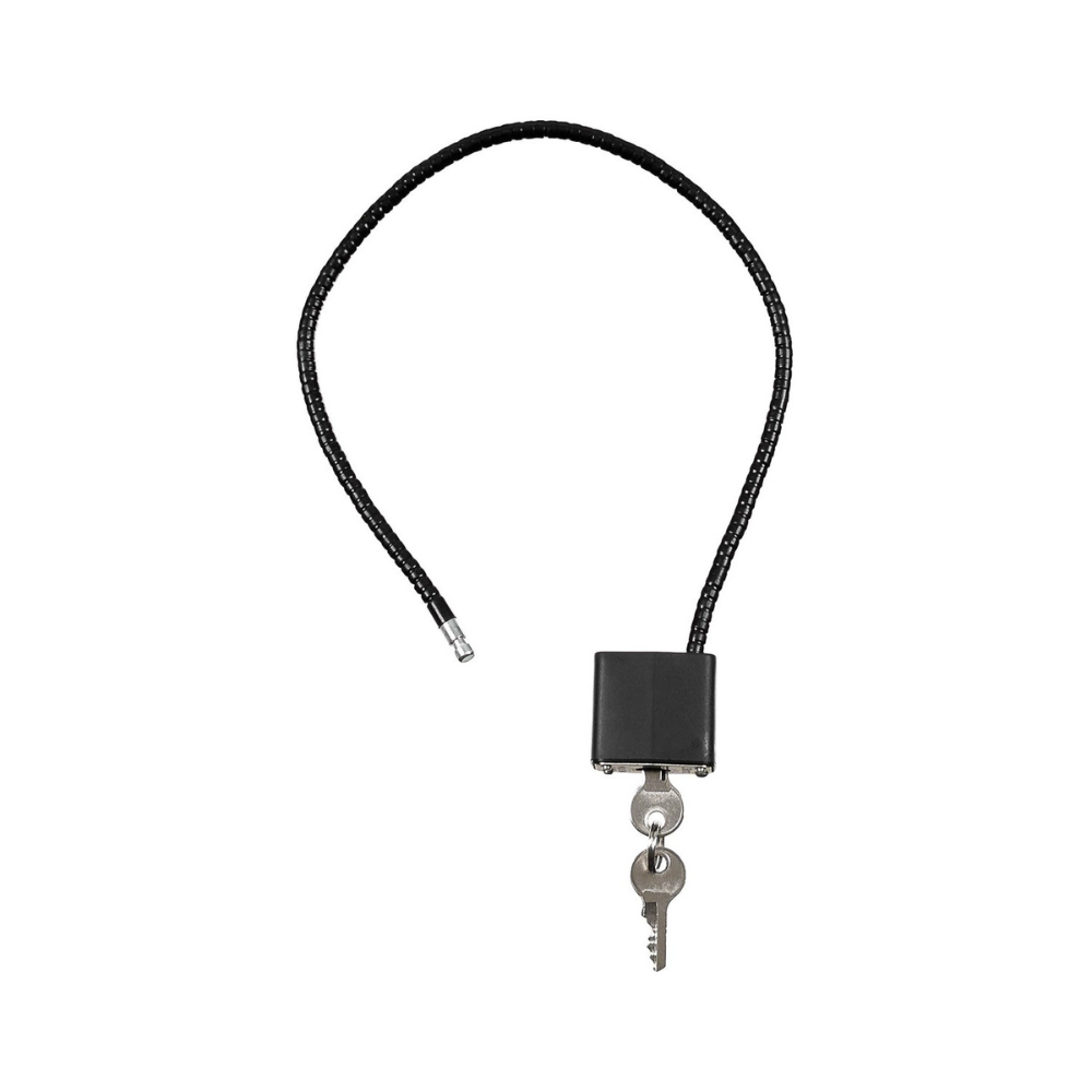 Alt tag pour un cadenas MFH de 36cm avec 2 clés, utilisable comme serrure pour armes, casques de protection et sacs à dos