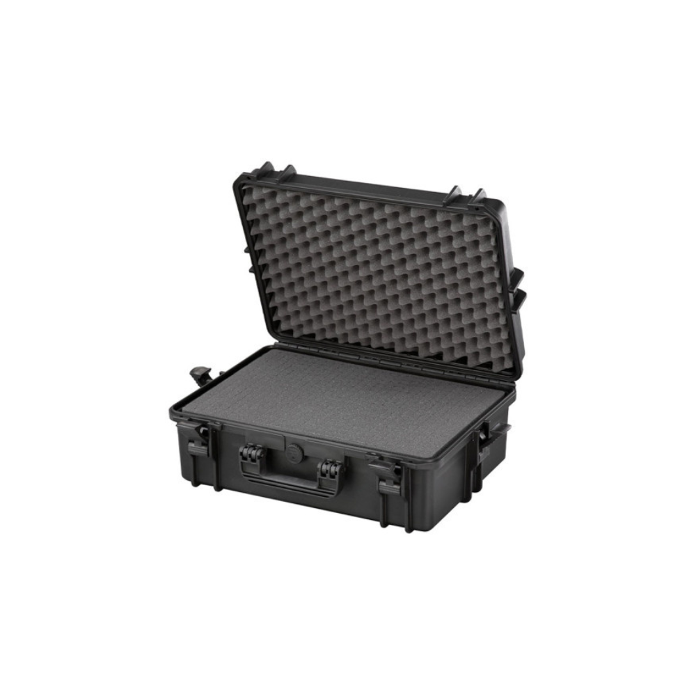 Valise de transport étanche noire Max505S de Max Cases, résistante aux chocs et offrant une protection supérieure contre l'eau et la poussière