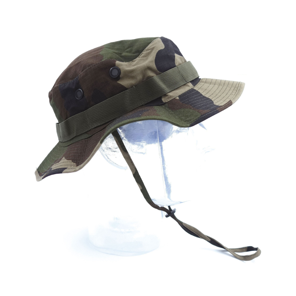 Chapeau militaire camouflage CE, chapeau de brousse résistant et déperlant pour protection solaire et pluie