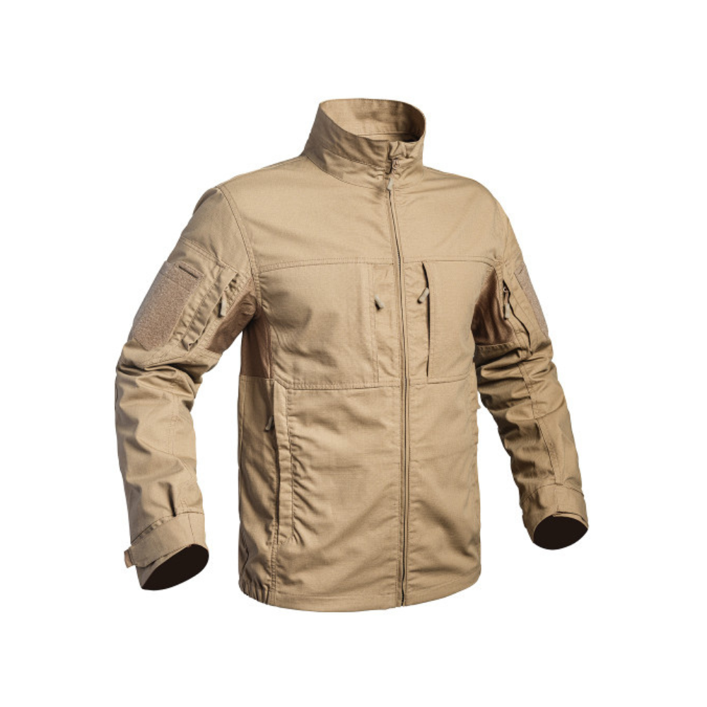 Veste courte Fighter d'A10 Équipement, conçue pour les combattants avec résistance, ergonomie, fonctionnalité et technicité, fabriquée en tissu Ripstop avec traitement TEFL