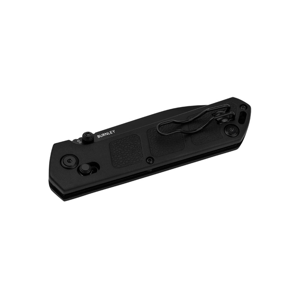 Kihon DC All Black 01BO905 Boker Plus pliant avec lame en acier D2, manche noir en nylon, et système d'ouverture Crossbar Lock