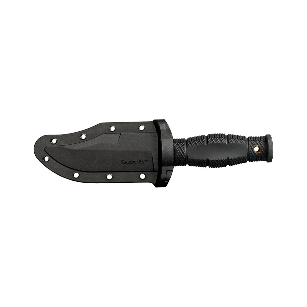 Mini Leatherneck clip point knife by Cold Steel with stainless steel blade and Kray-Ex handle