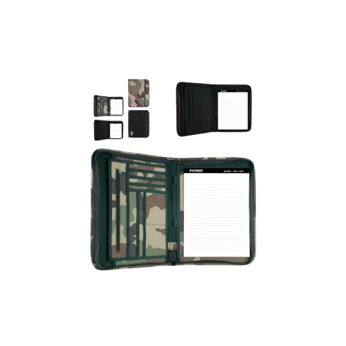 Porte-documents A4 en polyester avec fermeture éclair et multiples poches, idéal pour l'OPEX