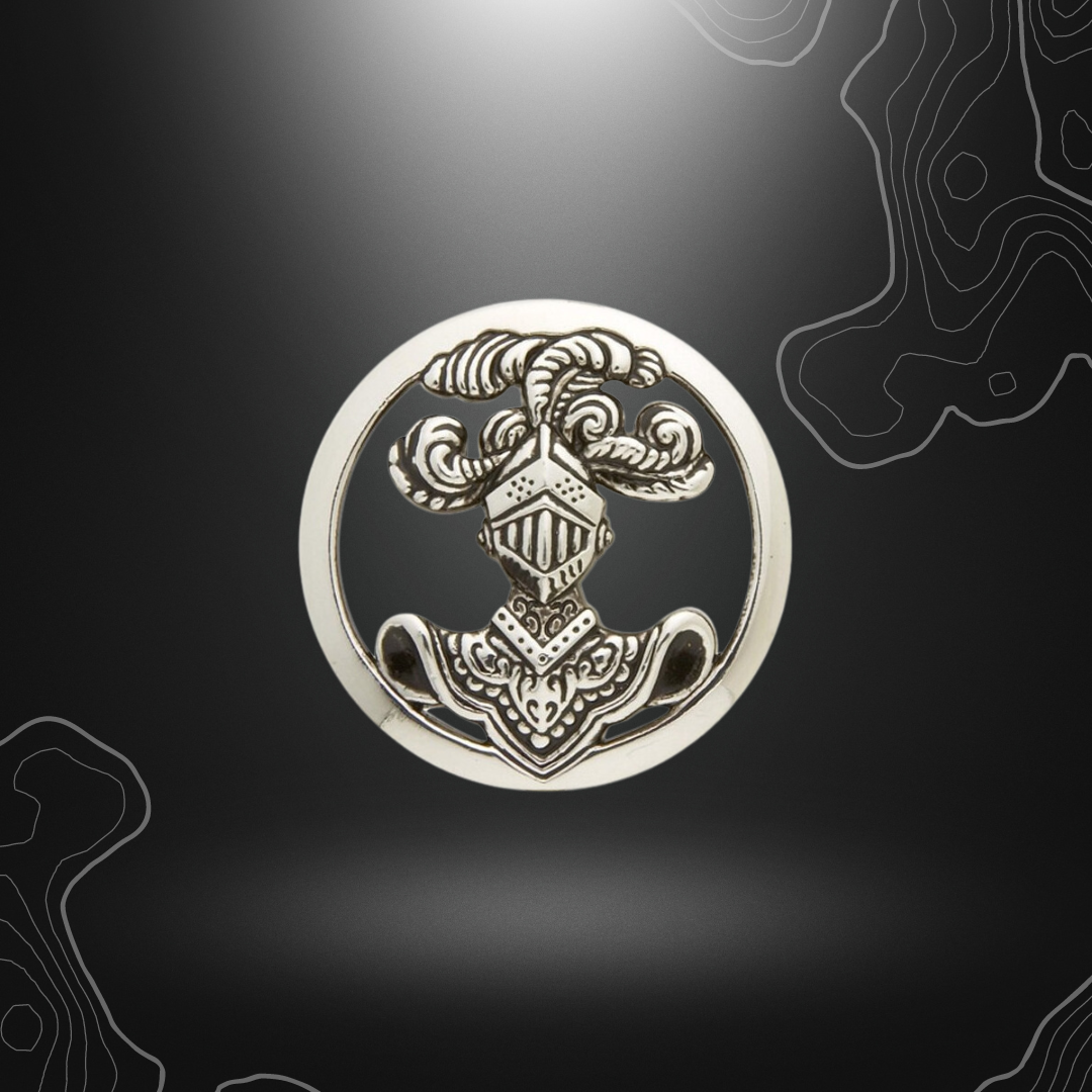 Argent insigne de béret ABC