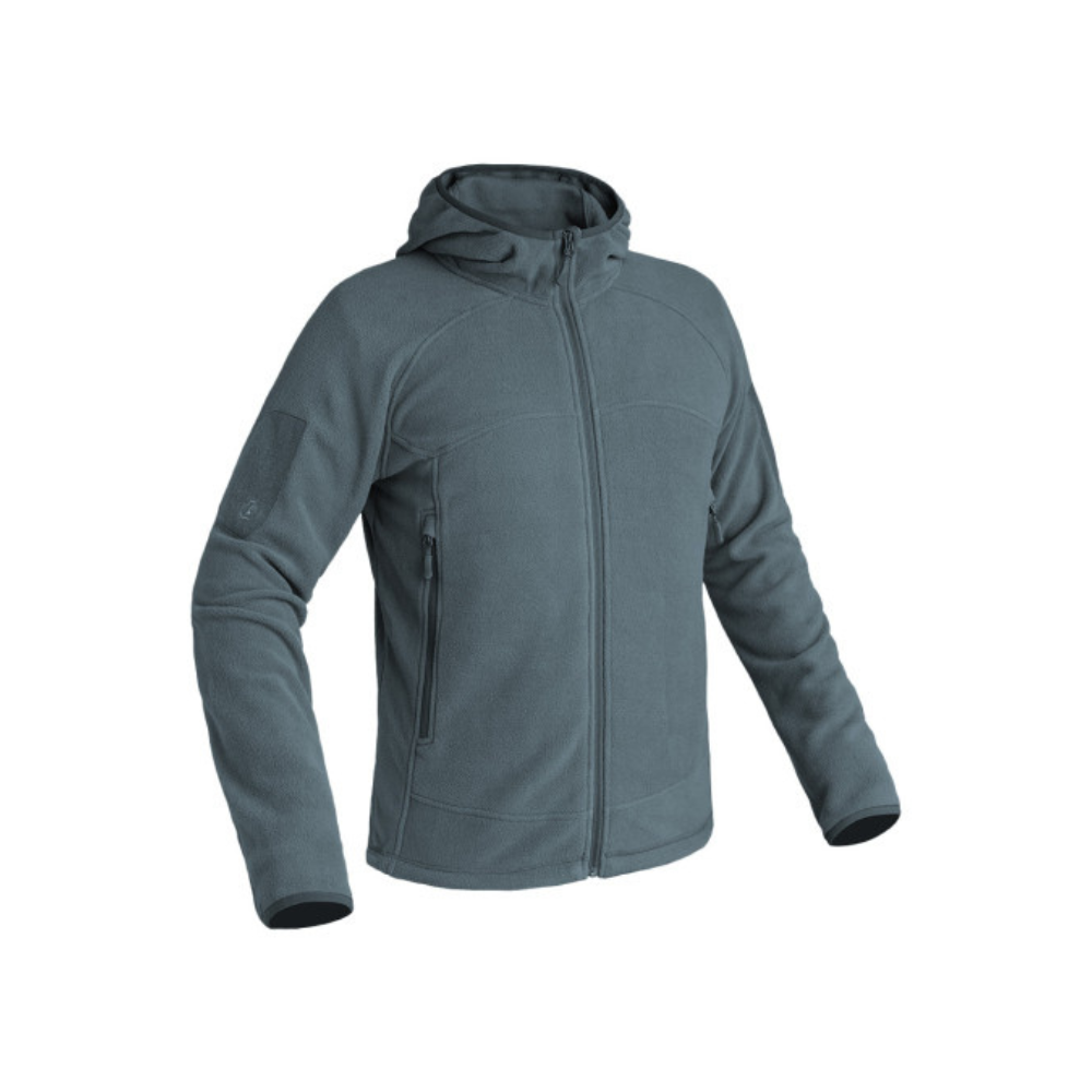 Veste polaire Instructor de A10 Equipment en tissu FLEECE-TECH vert olive, résistante et fonctionnelle, avec isolation thermique, capuche, et poches zippées.