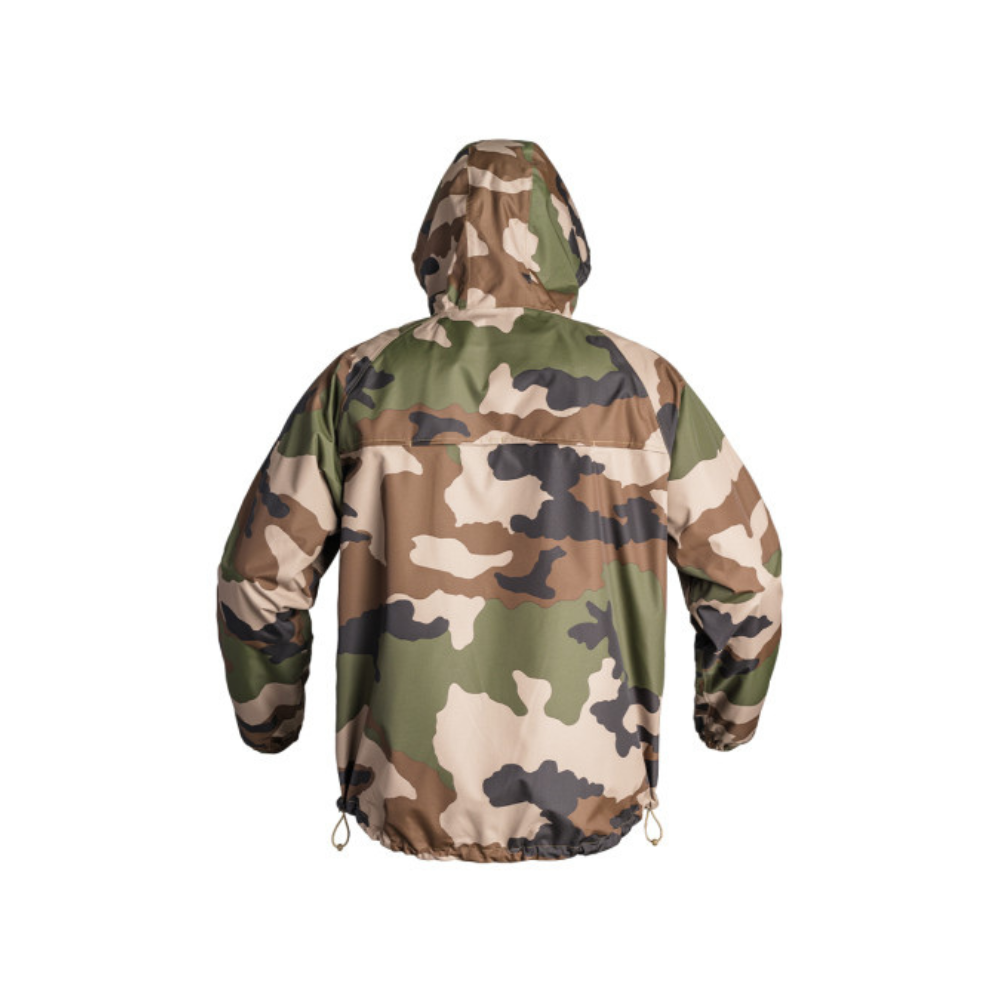 Veste courte LIGHTSELL RAIN PROTECT CAM CE de A10 EQUIPMENT, imperméable, respirante et légère, avec technologie LIGHT-SHELL et tissu Ripstop.