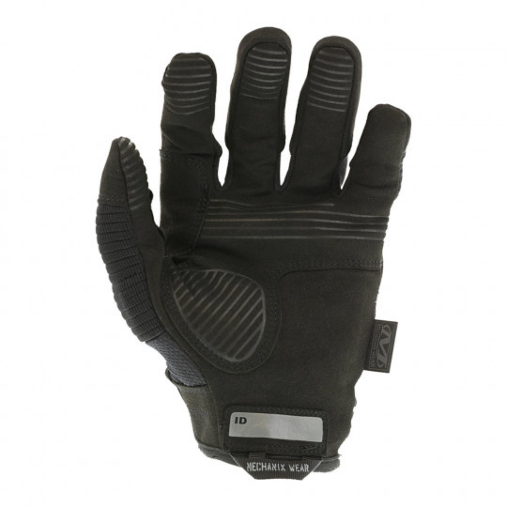 Gants coqués M-Pact 3 noirs de Mechanix pour les forces armées et de l'ordre avec tissu respirant TrekDry® et renforts matelassés EVA