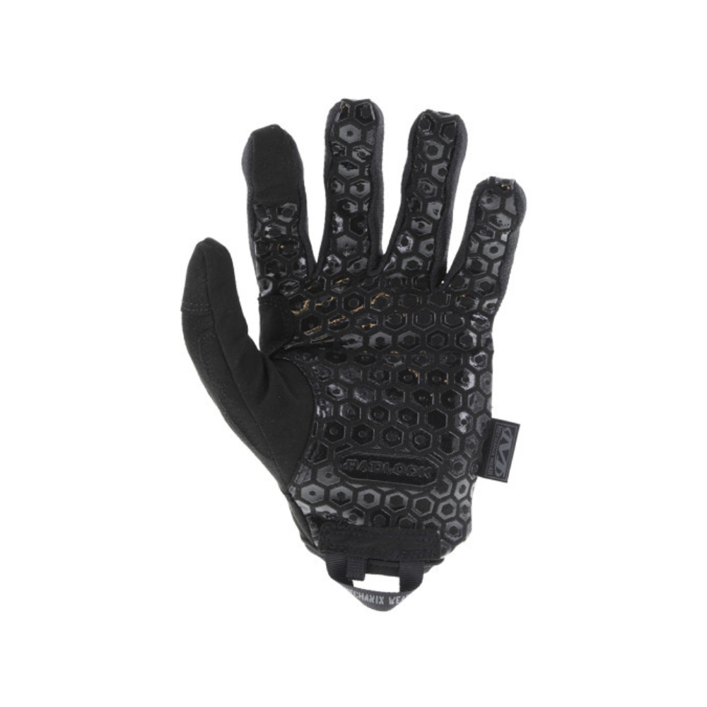 Gants noirs Mechanix High Dexterity Precision Pro pour forces armées et sécurité privée avec paume antidérapante et compatibles écran tactile