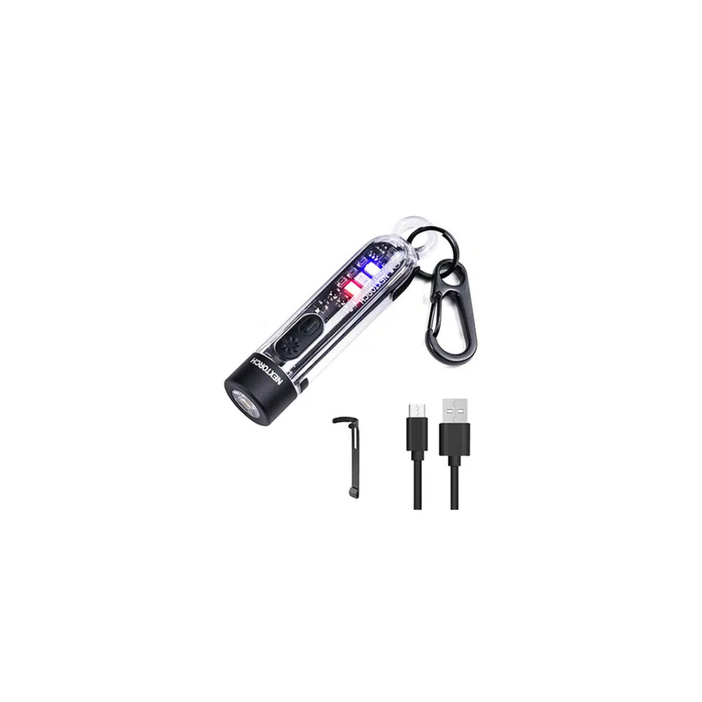 Mini lampe porte-clés tactique et compacte NEXTORCH K40 avec LED UV intégrée pour diverses utilisations professionnelles et de loisirs