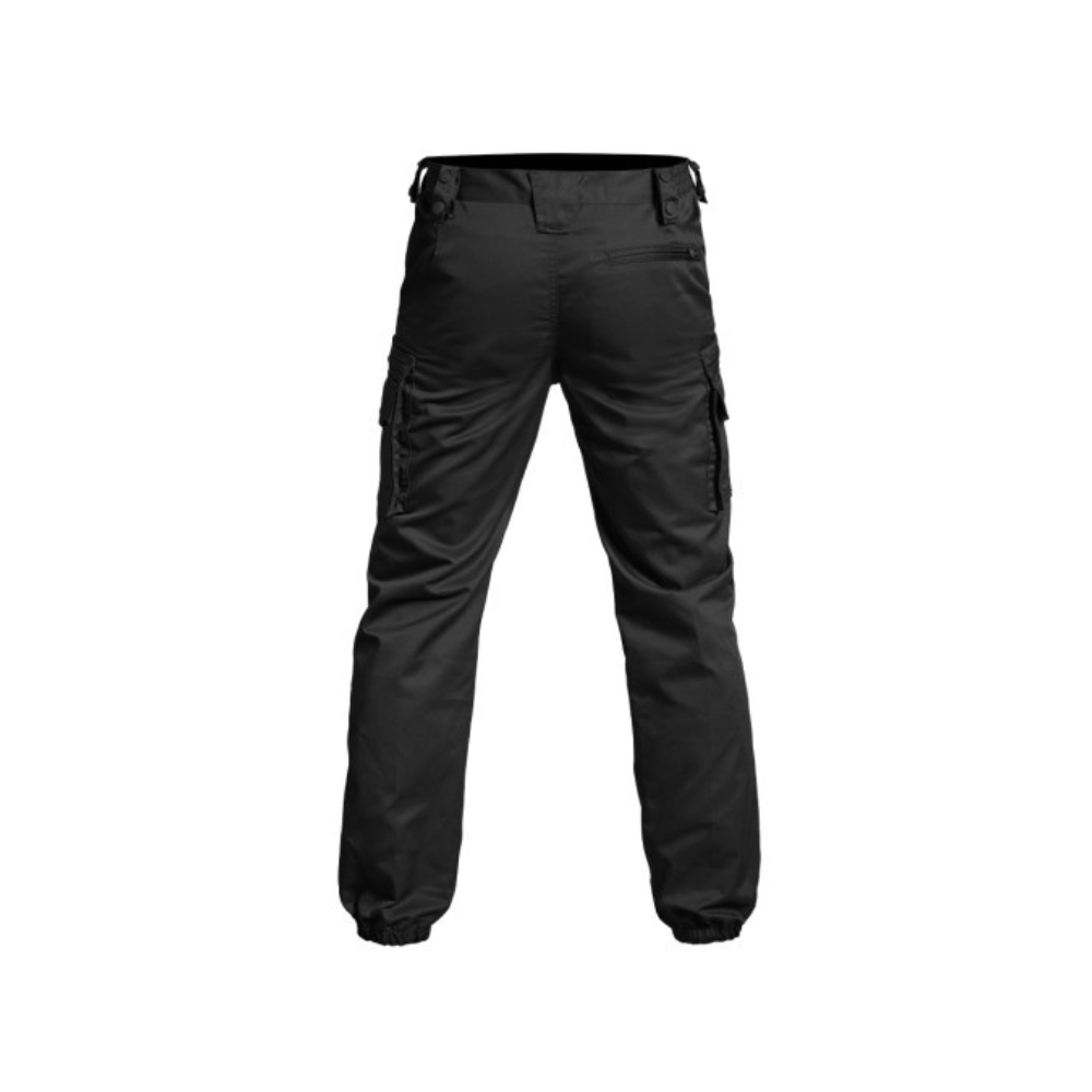 Pantalon noir V2 SÉCU-ONE avec bas élastique, résistant et fonctionnel, de A10 Equipment, dédié aux professionnels de la sécurité privée