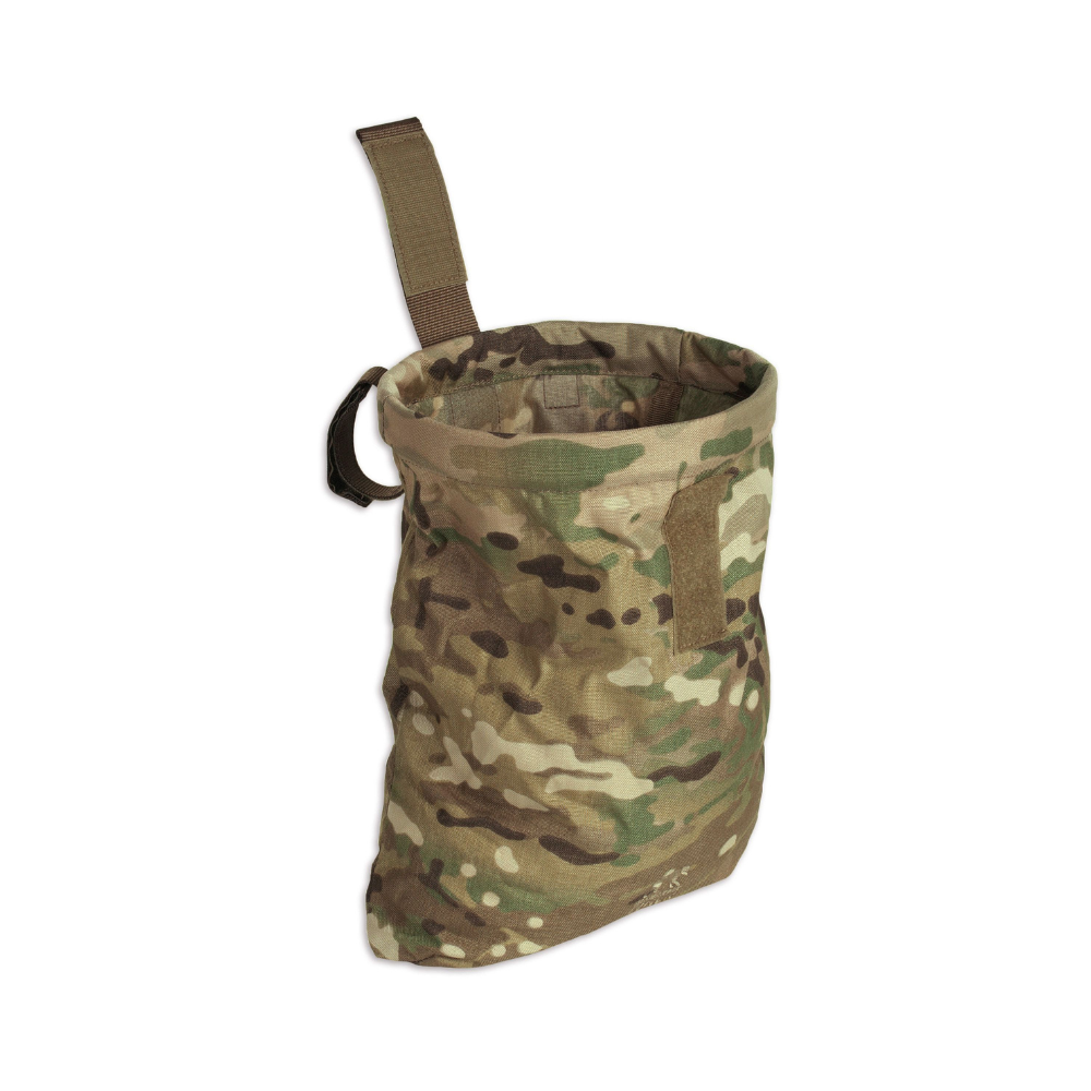 Poche de délestage TT Dump Pouch de Tasmanian Tiger, pour jeter les chargeurs vides ou autres accessoires, avec accroche MOLLE, en nylon 420HD, couleur vert SGO