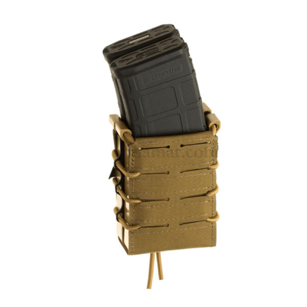 Porte-chargeurs double fusil 5.56 Coyote de Templar's Gear, pochette ultralégère en Cordura 500D avec système PALS/Molle pour un placement stable des chargeurs