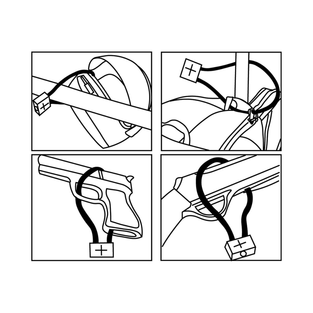 Alt tag pour un cadenas universel MFH de 36cm avec 2 clés, utilisable comme serrure pour armes, casques de protection et sac à dos.