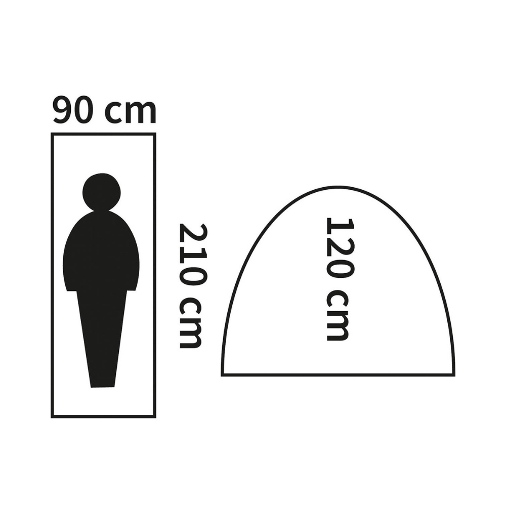 MFH tente monodome 1 place vert olive avec moustiquaire, poteaux en fibre de verre, sol en tissu PE robuste, filet de ventilation et sac de transport