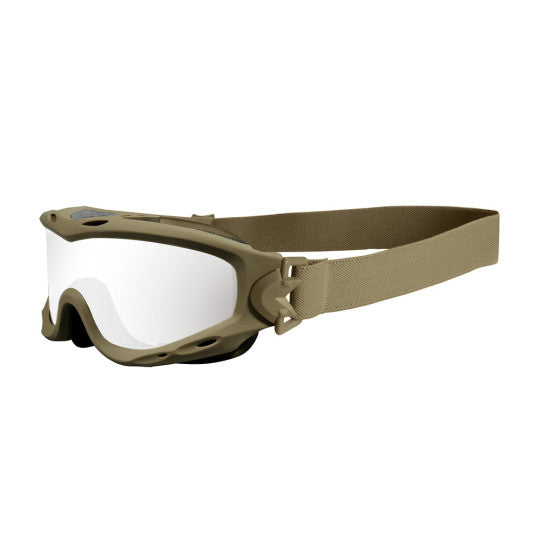 Masque de protection balistique Spear Tan avec verres fumés et incolores de Wiley X