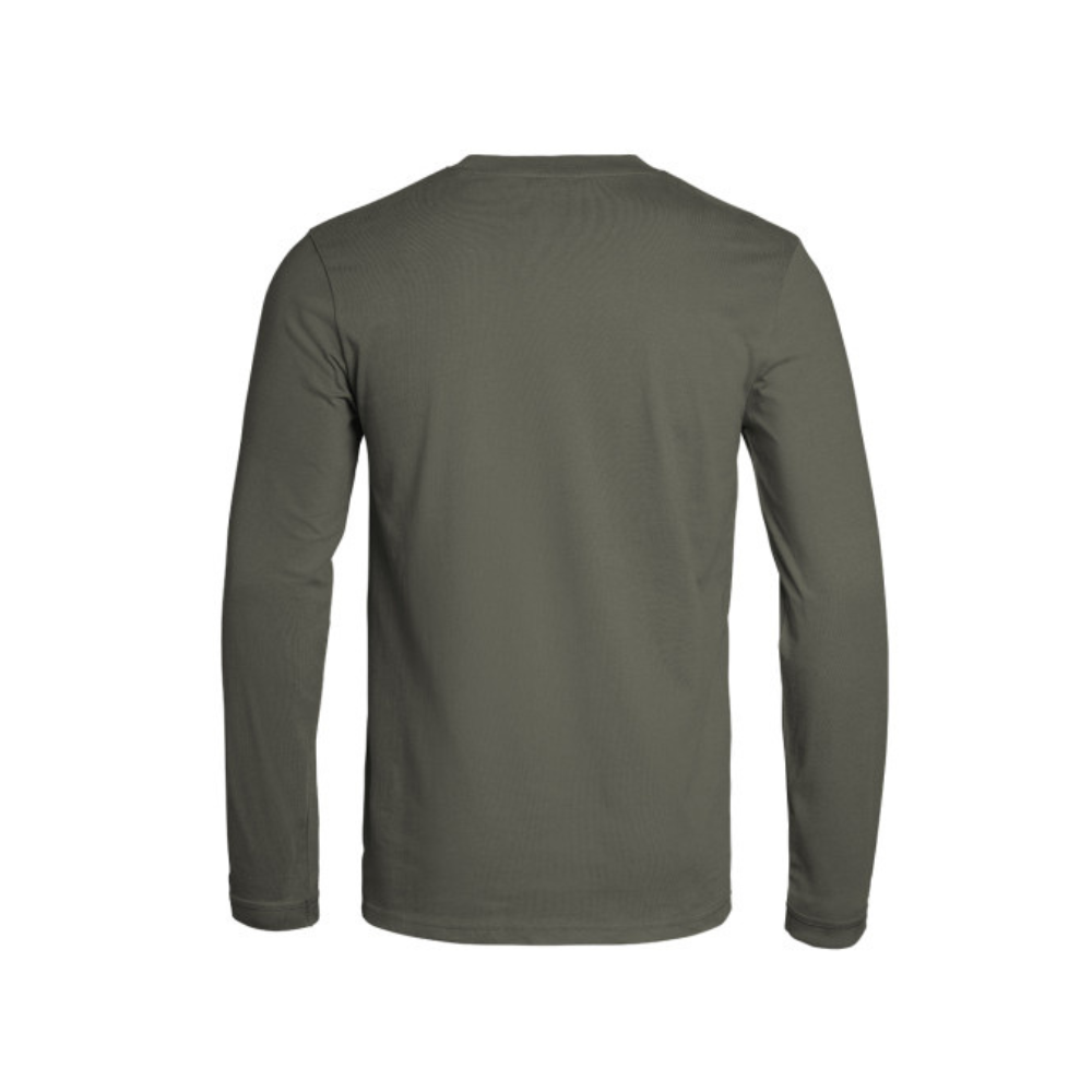 T-shirt Strong à manches longues en coton de couleur tan, disponible en tailles XS à 3XL, de A10 Equipment