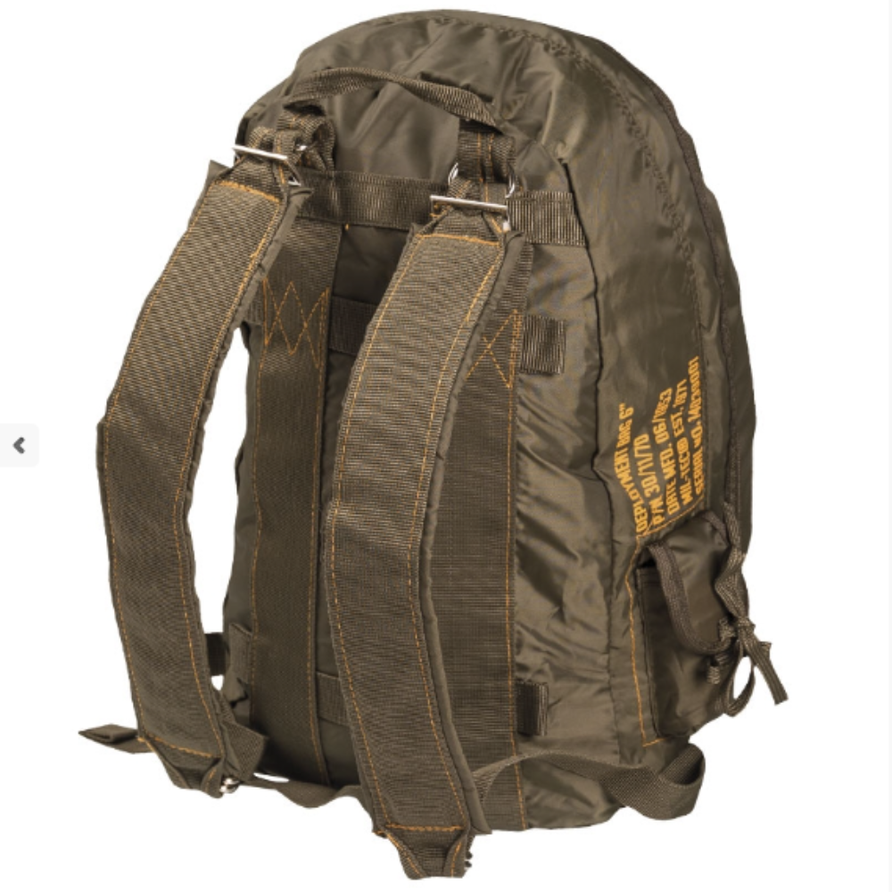 Petit sac à dos MIL-TEC Para 6 Deployment, en nylon et polyester, avec multiples compartiments et renforcement d'épaule, idéal pour la ville, l'école ou la route.