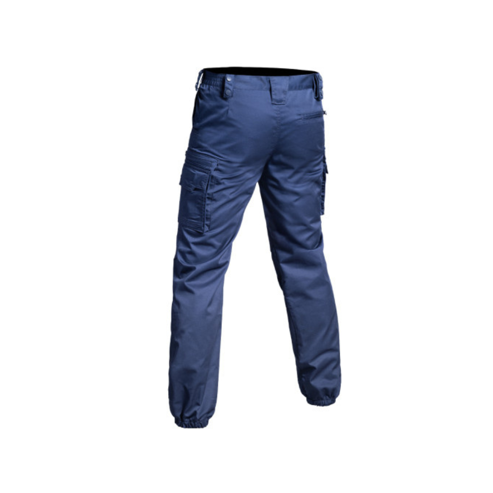 Balise alt : Pantalon V2 Sécu-One bleu marine à bas élastique d'A10 Equipment, résistant et ergonomique pour la sécurité privée