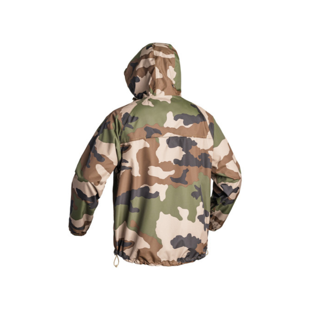 Veste courte imperméable et respirante Lightshell Rain Protect en tissu Ripstop, coloris camo, de la marque A10 Equipment