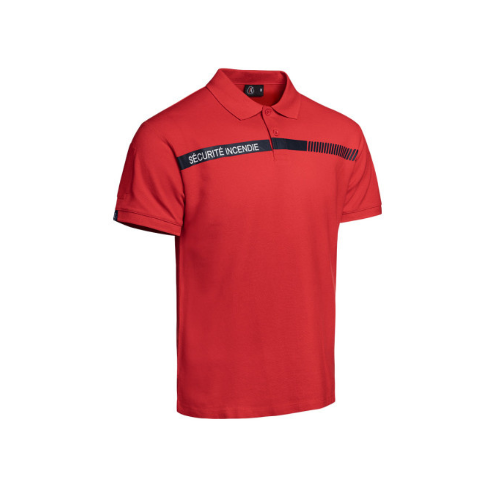 Polo de sécurité incendie rouge de la gamme SÉCU-ONE par A10 Equipment
