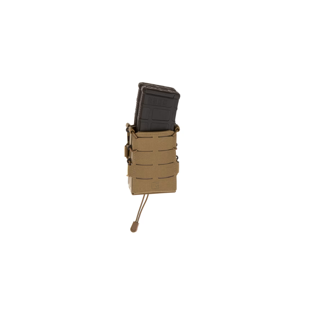 Porte-chargeur double 5.56/AK Clawgear Speedpouch en nylon renforcé, compatible avec le système MOLLE, pour une utilisation polyvalente et légère.