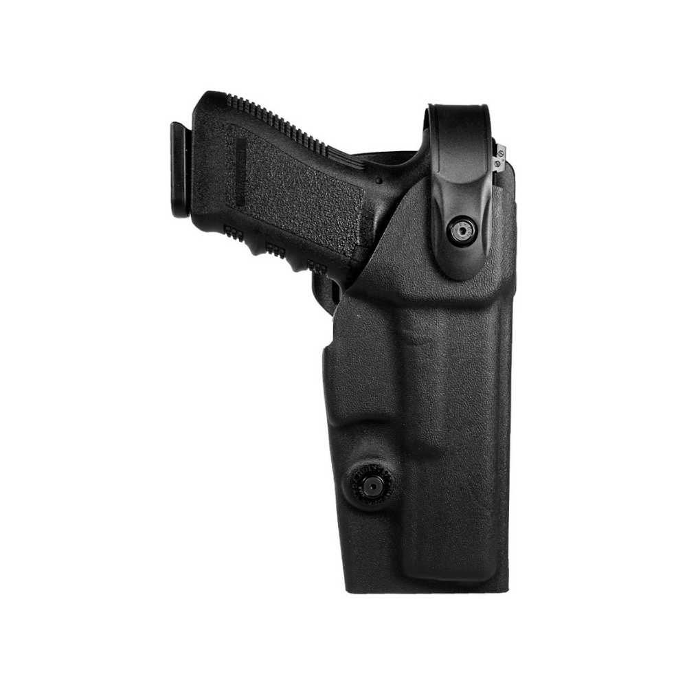 Holster droitier VEGATEK DUTY VKD804 pour Glock 17/19/22/23 de Vega, en polymère injecté thermo-moulé avec revêtement intérieur pour protection de l'arme