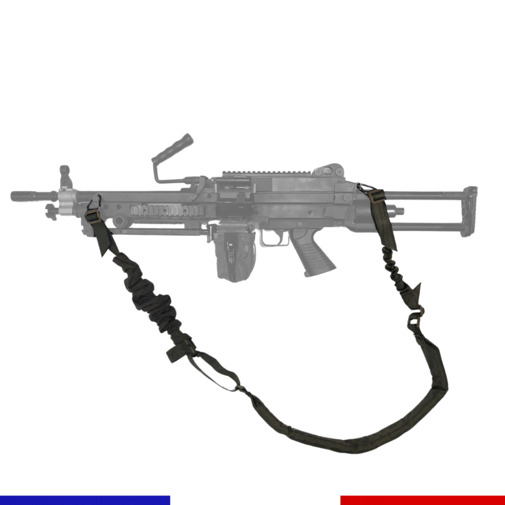 Sangle Minimi TT-MSG-CB Coyote de Tiger Tailor, conçue pour mitrailleuses, avec protection thermique et rembourrage confortable.