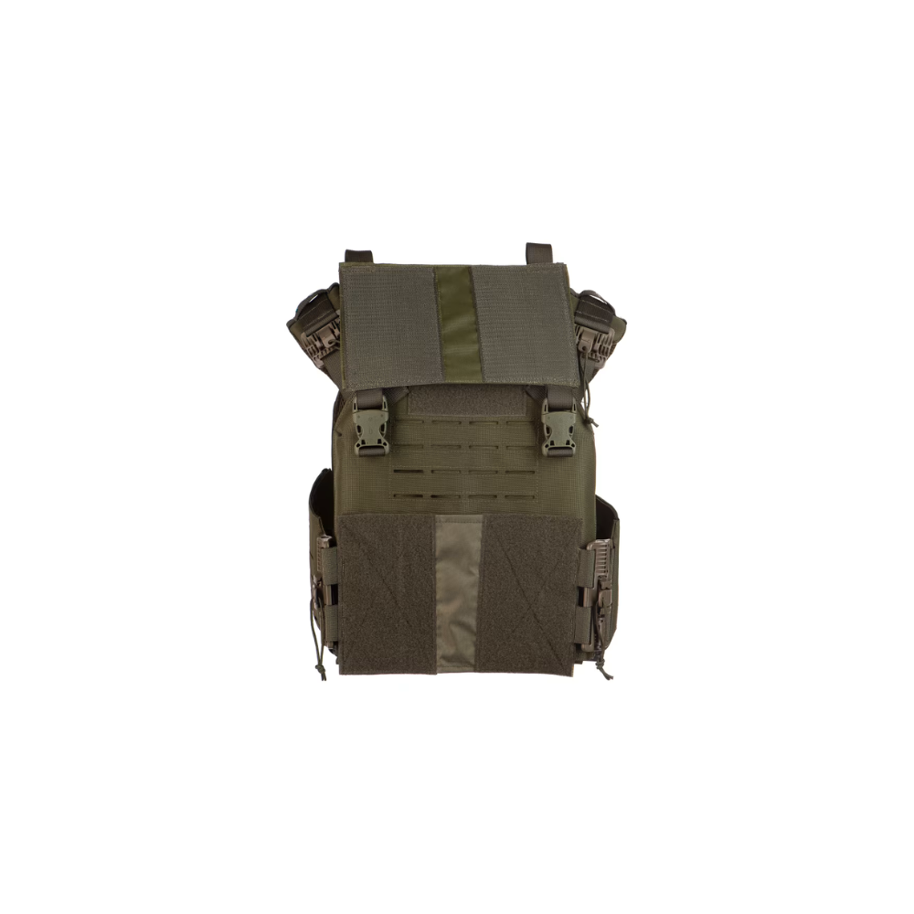 Gilet de combat SMB Reaper QRB Plate Carrier vert d'Invader Gear, léger et durable avec système MOLLE et technologie de découpe laser