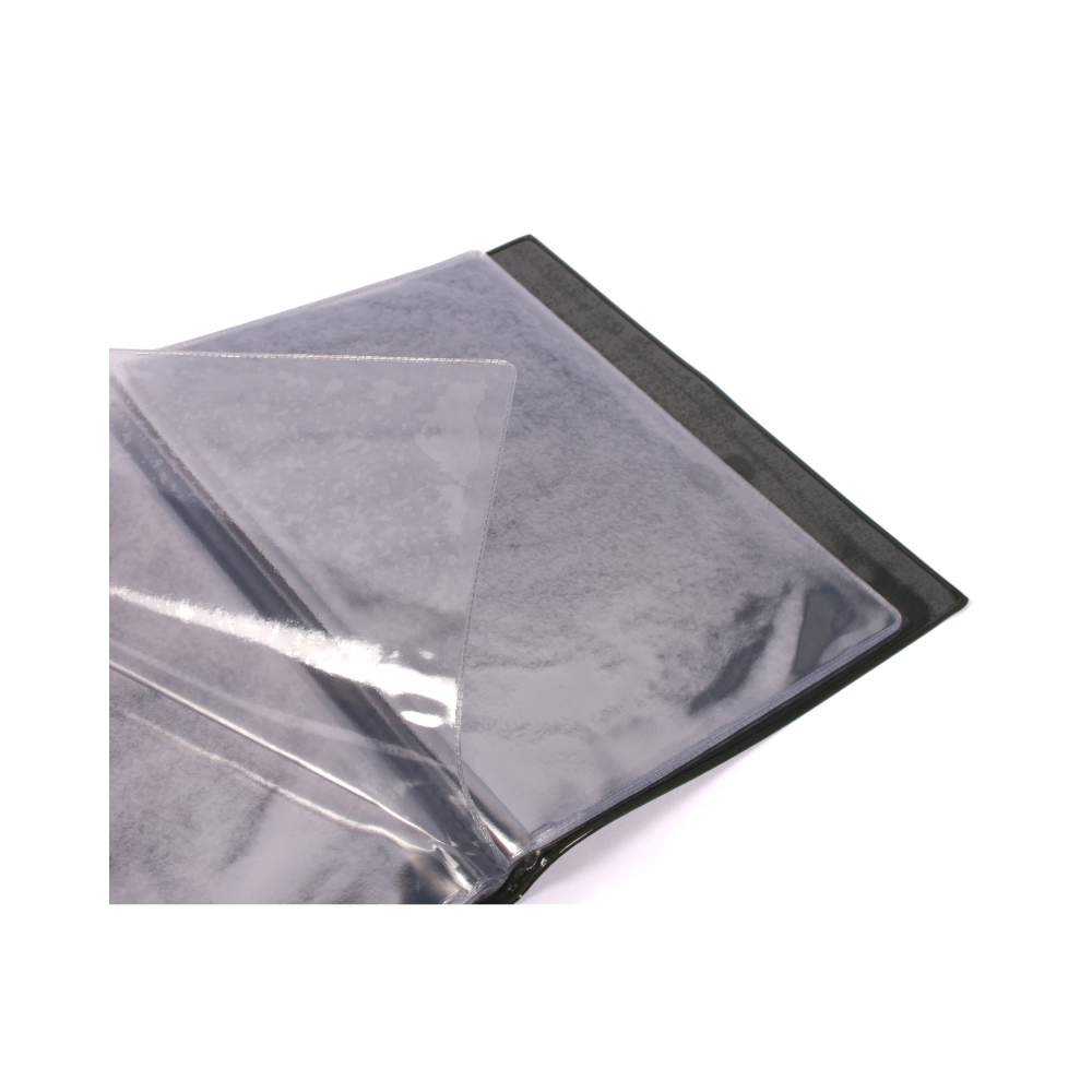 Vert Carnet Porte-Vues Chef de Groupe A5 fabriqué en France par Retex Solution, format 22,5cm x 17cm, 64 vues, couverture semi rigide, pochette PVC