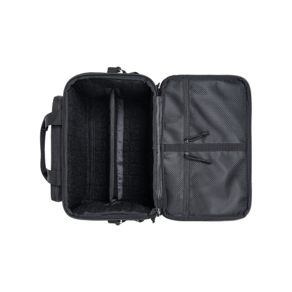 Sac de tir noir Delta de la marque A10 Equipment, résistant, modulable et ergonomique pour le transport sécurisé et organisé des armes et équipements
