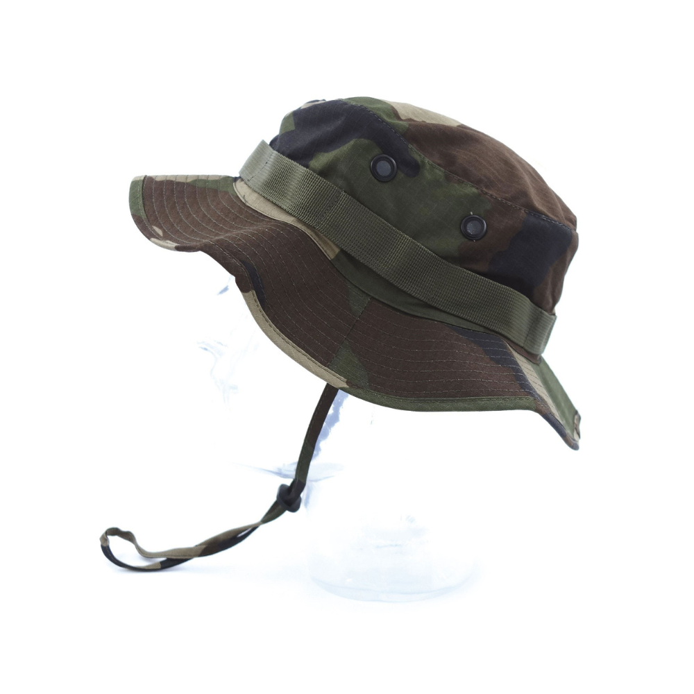 Chapeau de brousse militaire camouflage CE résistant et déperlant