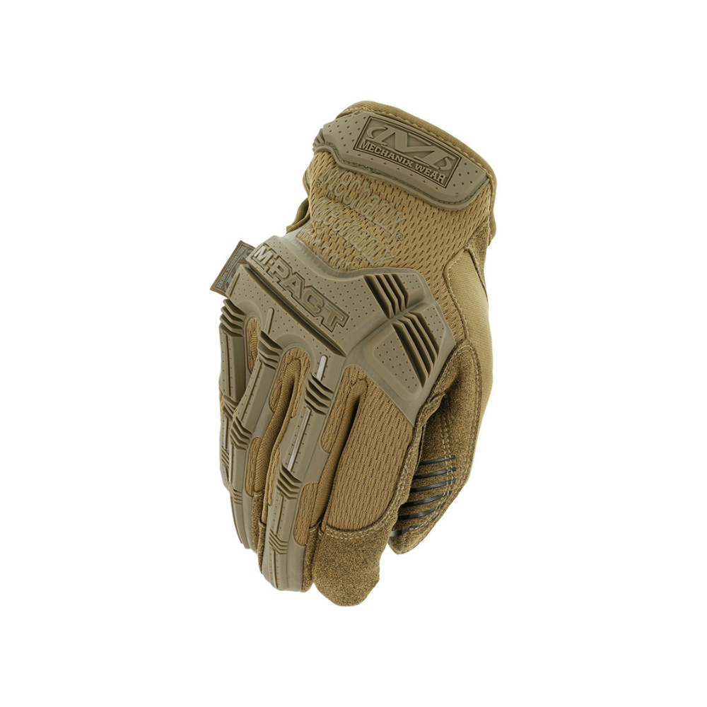 Des gants M-Pact Mechanix, conçus pour les forces d'ordre, avec tissu respirant TrekDry, renfort en caoutchouc, doublure Armortex et compatibilité écran