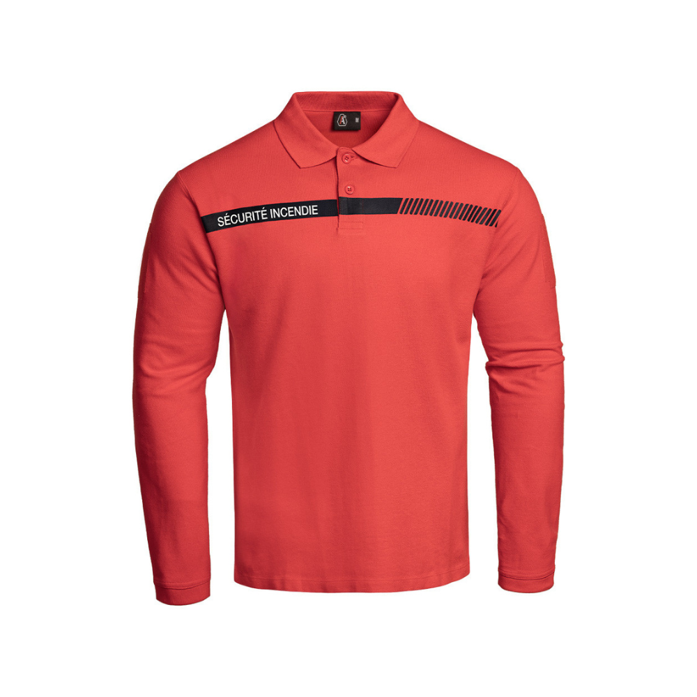 Polo manches longues SÉCU-ONE pour sécurité incendie de chez A10 Equipment