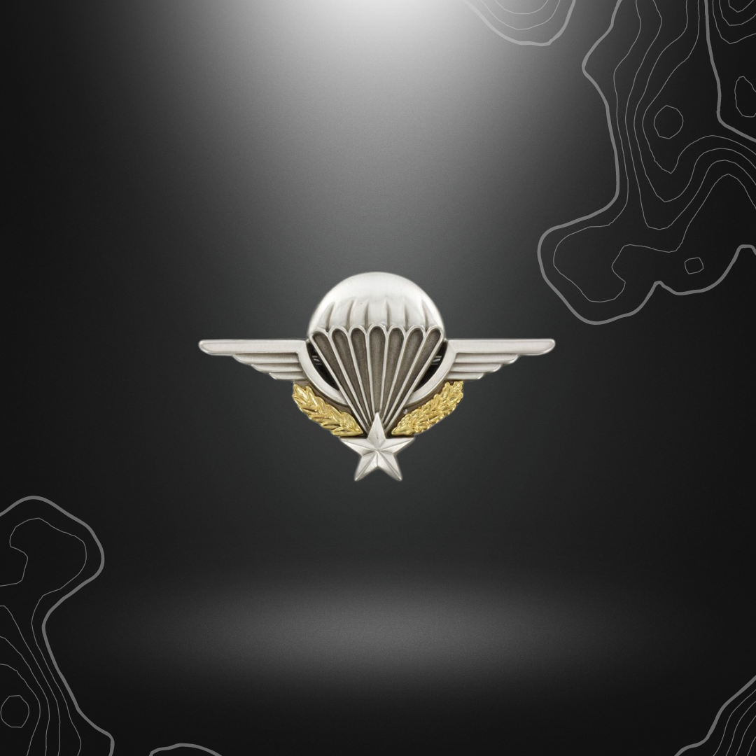 Alt tag pour Insigne Brevet Militaire Para en argent avec Pins