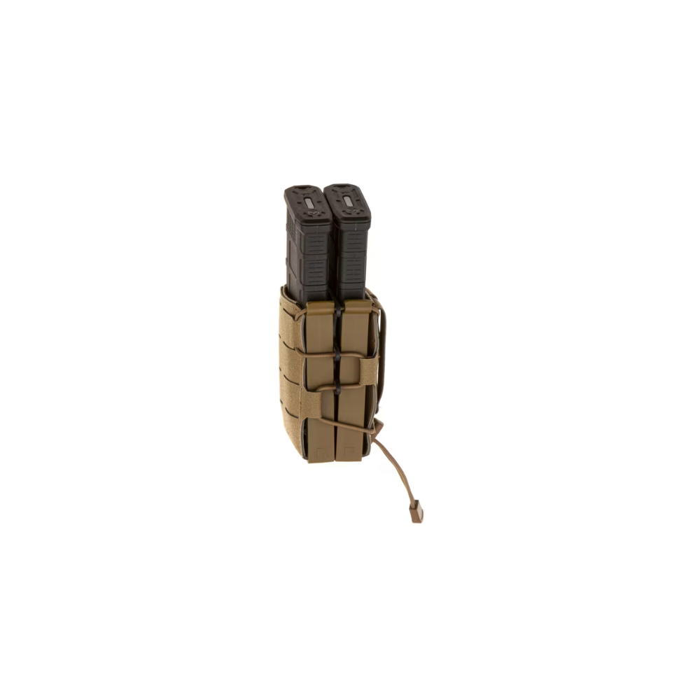 Porte chargeur double 5.56/AK Speedpouch en nylon renforcé de Clawgear, compatible avec le système MOLLE, avec réglage rapide de la rétention